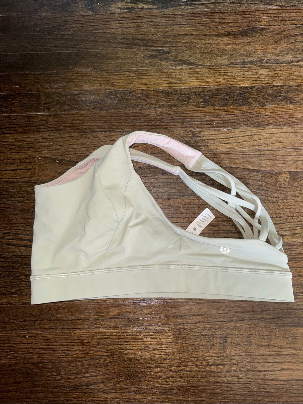 lululemon athletica Pink & Cream Strappy Low-Impact Sports Bra - Picture 4 of 6
